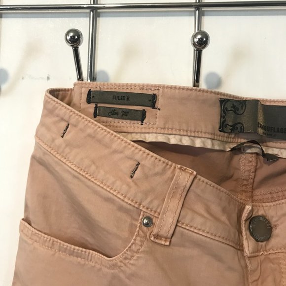Camouflage AR & J. women's size 28 lightweight tan stretch JULIE R skinny pants - Picture 2 of 6